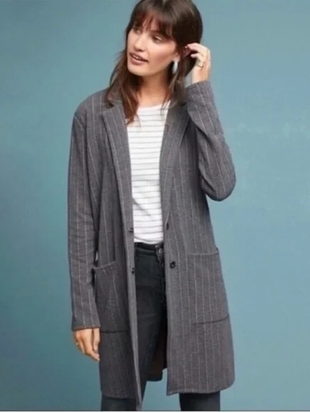 NWOT Anthropologie Striped Coat